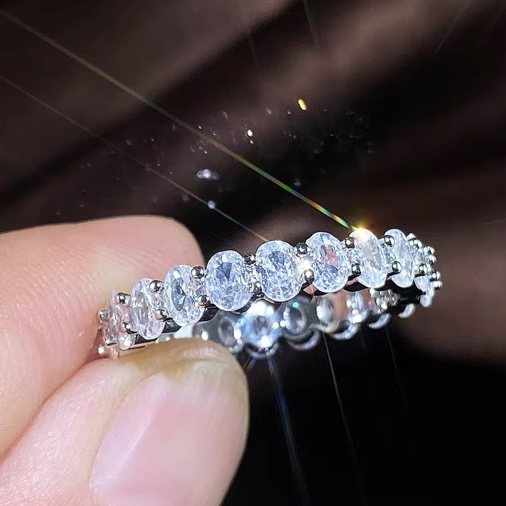 NWT Cubic Zirconia Silver Tone Wedding band